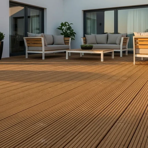 Доска террасная лиственница вельвет 34*120*5000, сорт Э (0,6м2)